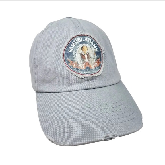 SAMUEL ADAMS Boston Lager cap Hat Distressed Gray 30 Years Independence One Size - Picture 2 of 8